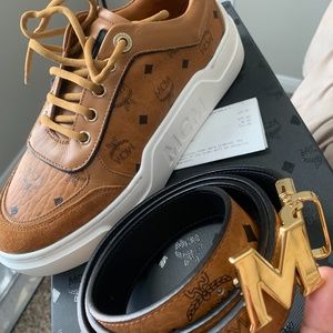 Women’s MCM shoes and belt .